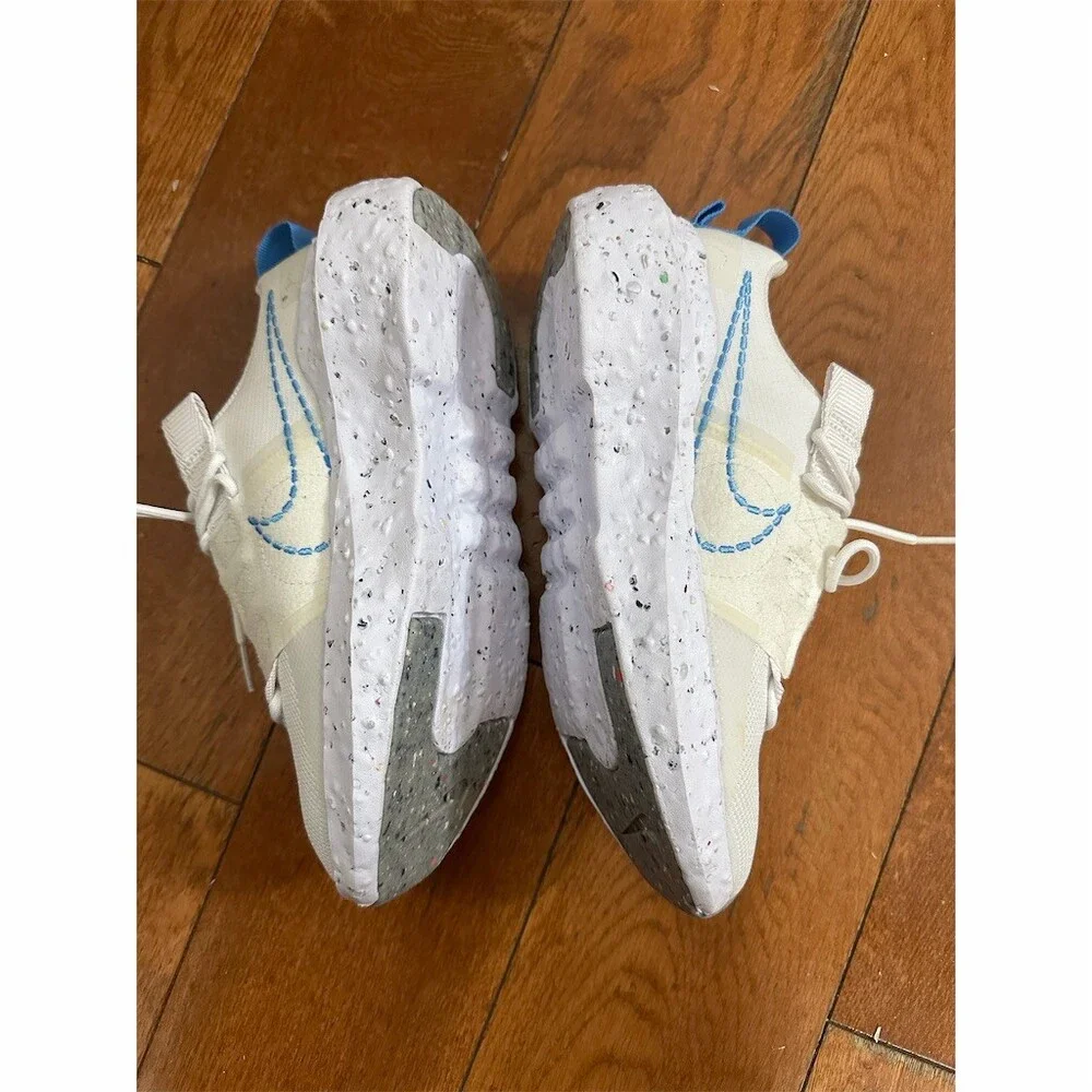 Nike Crater Impact Women's Running Shoes White/Blue Size 6